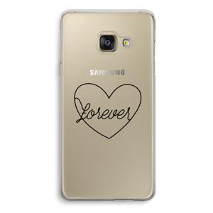 Forever heart black: Samsung Galaxy A3 (2016) Transparant Hoesje