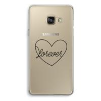 Forever heart black: Samsung Galaxy A3 (2016) Transparant Hoesje - thumbnail