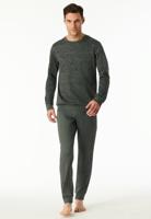 Schiesser Schiesser Heren Pyjama Long darkgreen 183173 58/3XL