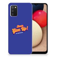 Samsung Galaxy A02s | Siliconen hoesje | met naam Never Give Up