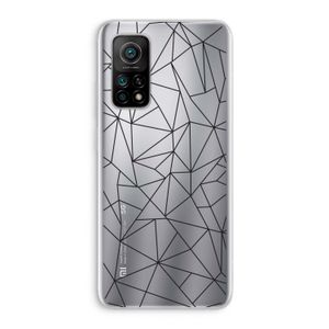 Geometrische lijnen zwart: Xiaomi Mi 10T 5G Transparant Hoesje