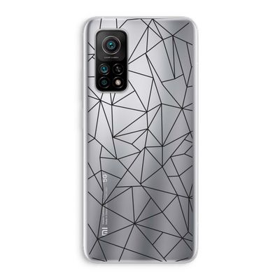 Geometrische lijnen zwart: Xiaomi Mi 10T 5G Transparant Hoesje