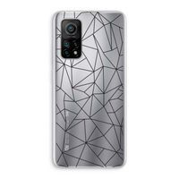 Geometrische lijnen zwart: Xiaomi Mi 10T 5G Transparant Hoesje