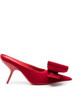 Ferragamo mules à nœud asymétrique 110 mm - Rouge - thumbnail