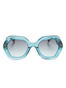 Carolina Herrera lunettes de soleil à monture géométrique oversize - Bleu