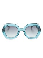 Carolina Herrera lunettes de soleil à monture géométrique oversize - Bleu - thumbnail