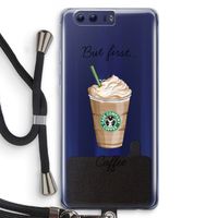 But first coffee: Honor 9 Transparant Hoesje met koord