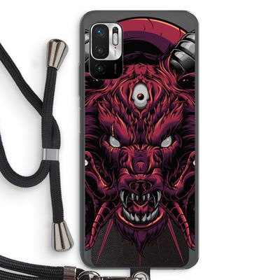 Hell Hound and Serpents: Xiaomi Redmi Note 10 5G Transparant Hoesje met koord