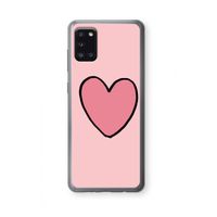 Hartje: Samsung Galaxy A31 Transparant Hoesje