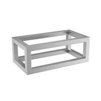 Frame voor fontein Wiesbaden Nick | Wandmontage | 39.5x15x21.5 cm | Vierkant | Rvs look