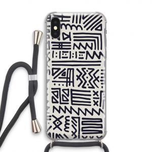 Marrakech print: iPhone XS Transparant Hoesje met koord