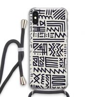 Marrakech print: iPhone XS Transparant Hoesje met koord