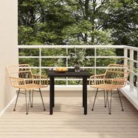 3-delige Tuinset poly rattan