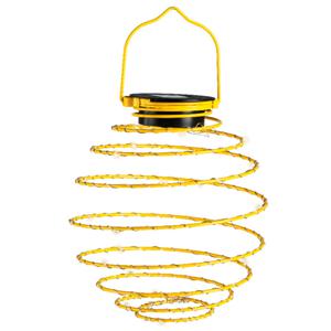 Hanglamp - solar verlichting - geel - D16 cm - metaal - tuinverlichting