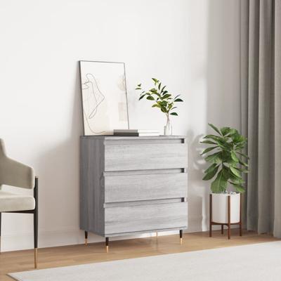 Dressoir 60x35x70 cm bewerkt hout grijs sonoma eikenkleurig