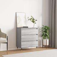 Dressoir 60x35x70 cm bewerkt hout grijs sonoma eikenkleurig