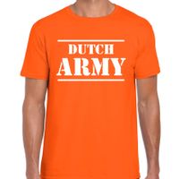 Dutch army/Nederlands leger supporter/fan t-shirt oranje voor heren - EK/WK/Race