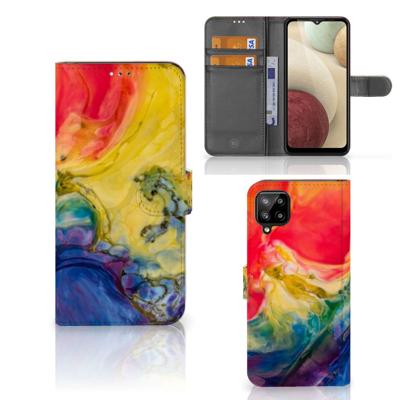 Hoesje Samsung Galaxy A12 Watercolor Dark Hoesje Samsung Galaxy A12 Watercolor Dark