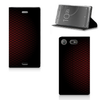 Sony Xperia XZ1 Compact Hoesje met Magneet Geruit Rood - thumbnail