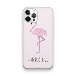 Pink positive: iPhone 12 Pro Max Transparant Hoesje