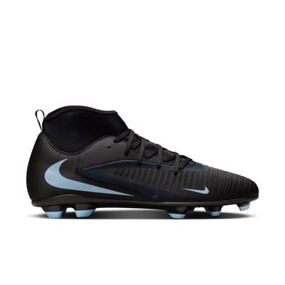 Nike Phantom 6 High Club Gras / Kunstgras Voetbalschoenen (MG) Zwart Lichtblauw