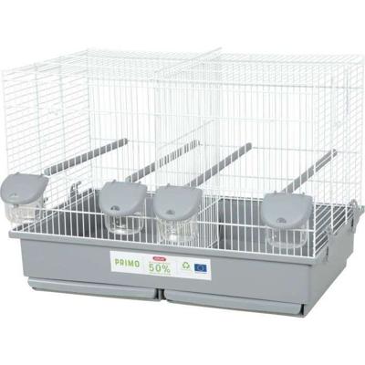 Zolux Primo Cati Vogelkweekkooi - Voor Mandarijnkanaries - 57 x 34,5 x 41 cm - Wit en Grijs