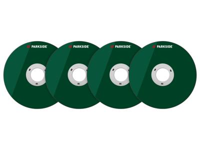 PARKSIDE Slijpschijven voor haakse slijper 115 mm (4 aluminium doorslijpschijven)