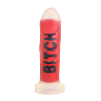 BITCH - Siliconen Dildo - Rood - thumbnail