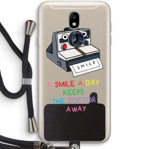 Smile: Samsung Galaxy J7 (2017) Transparant Hoesje met koord