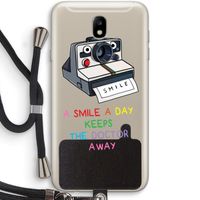 Smile: Samsung Galaxy J7 (2017) Transparant Hoesje met koord