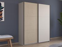 Kledingkast SENJI 2 schuifdeuren 175 cm rotan look Kledingkast SENJI 2 schuifdeuren 175 cm rotan look
