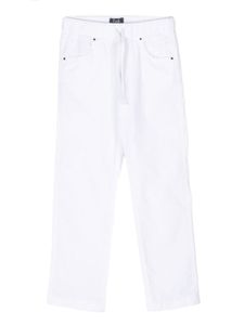 Il Gufo pantalon droit à lien de resserrage - Blanc