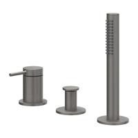 IVY Bond Badrandcombinatie - 3-weg - mengkraan - uittrekbare handdouche - zonder uitloop - Geborsteld metal black PVD 6301136 IVY Bond Badrandcombinatie - 3-weg - mengkraan - uittrekbare handdouche - zonder uitloop - Geborsteld metal black PVD 6301136