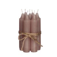 Diner kaarsen set 7 stuks H. 11 cm mauve rose - Hortus