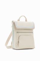 Middelgrote rugzak met klep en borduursels - WHITE - U Middelgrote rugzak met klep en borduursels - WHITE - U