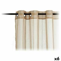 Gordijnen 140 x 260 cm Beige (6 Stuks)