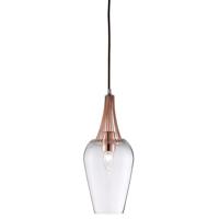 Searchlight Roodkoperen hanglamp Whisk Ø 16cm 8911CU - thumbnail