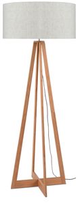 Good&Mojo Vloerlamp 'Everest' Bamboe en Eco linnen, kleur Beige