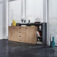 Home365 Dressoir Bologna - Wotan Eiken / Antraciet