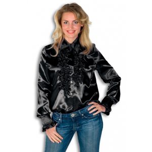 Rouches blouse zwart dames