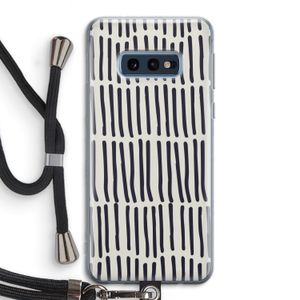 Moroccan stripes: Samsung Galaxy S10e Transparant Hoesje met koord