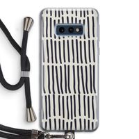 Moroccan stripes: Samsung Galaxy S10e Transparant Hoesje met koord