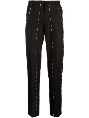 KidSuper pantalon droit à coutures contrastantes - Noir