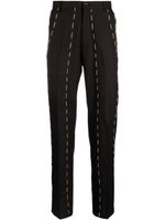 KidSuper contrast-stitching straight-leg trousers - Noir - thumbnail