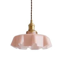 Retro Glazen Bloem Creme Hanglamp