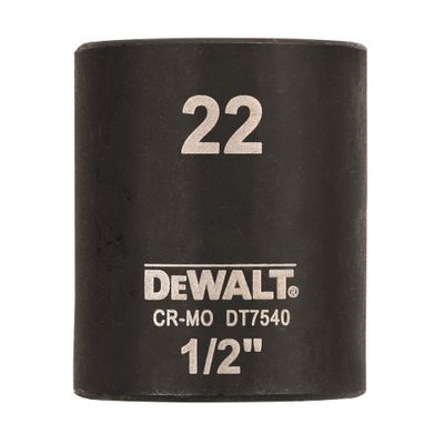 DeWalt Accessoires Impact dop 22mm 1/2" (Kort - 38mm) - DT7540-QZ