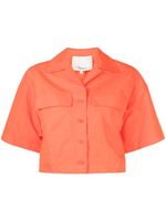 3.1 Phillip Lim chemise crop à manches courtes - Orange