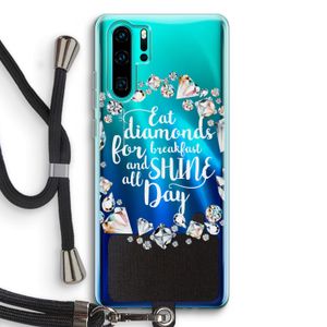 Diamonds: Huawei P30 Pro Transparant Hoesje met koord