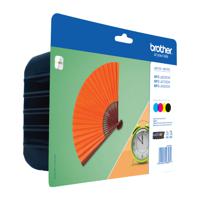 Brother Inktcartridge LC-129XL, LC-125XL Origineel Combipack Zwart, Cyaan, Magenta, Geel LC129XLVALBPDR