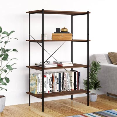 VidaXL Opbergrek 4-laags 80x40x130 cm zwart en naturel